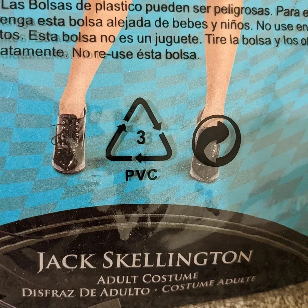 Nightmare Before Christmas Jack Skellington Adult‎ Costume Tall Size L - Picture 4 of 11